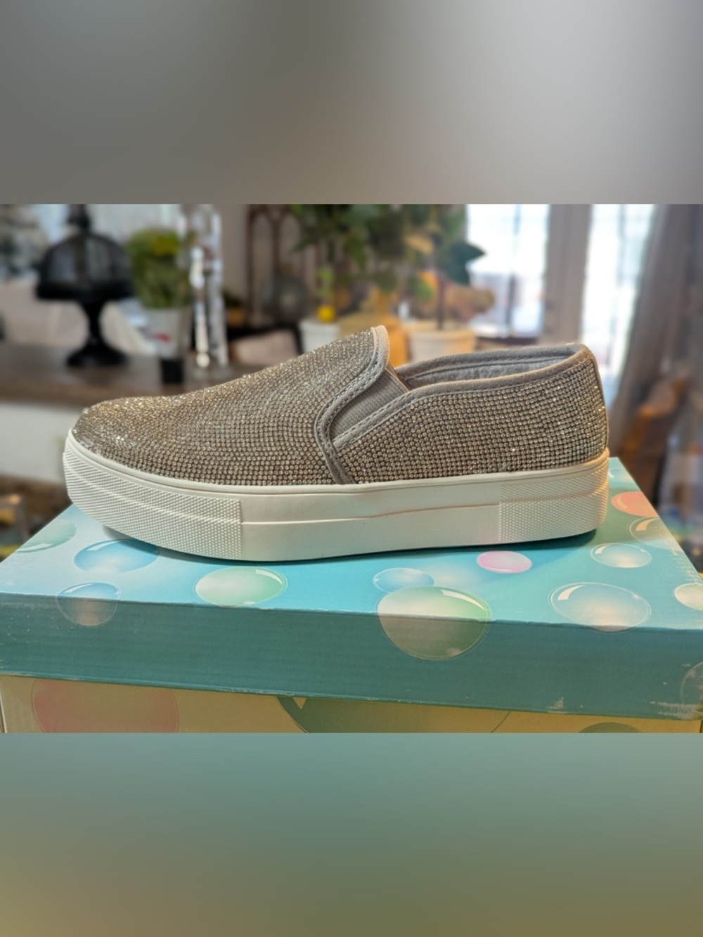 Soda Women's Slip-On Sneakers in Sparkling Taupe